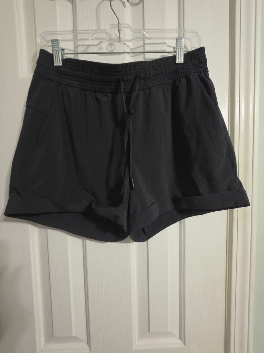 Lululemon Black Spring Break Away Shorts.